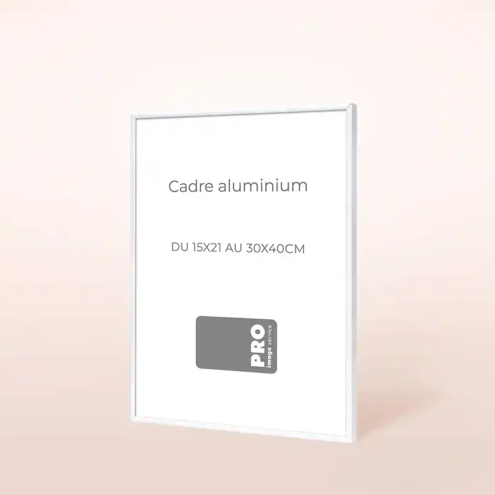 Cadre aluminium blanc, du 15x21 au 30x40